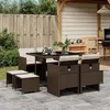 Image de vidaXL Ensemble à Manger de Jardin avec Coussins 9 pcs, Table et Chaise de Terrasse, Meubles de Patio, Mobilier d'Extérieur, 3210597