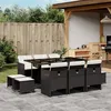 Image de vidaXL Ensemble à Manger de Jardin avec Coussins 11 pcs, Table et Chaise de Terrasse, Meubles de Patio, Mobilier 3210606