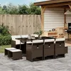 Image de vidaXL Ensemble à Manger de Jardin avec Coussins 11 pcs, Table et Chaise de Terrasse, Meubles de Patio, Mobilier 3210609