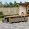 Image de vidaXL 15-delige Tuinset met kussens poly rattan grijs3210638