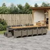 Image de Salon de jardin Vidaxl resine tressee gris 17 pieces