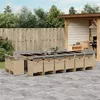 Image de vidaXL 17-delige Tuinset met kussens poly rattan gemengd beige3210708