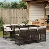 Image de vidaXL Ensemble à manger de jardin et coussins 7 pcs marron rotin 3210729
