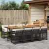 Image de vidaXL 9-delige Tuinset poly rattan zwart3210747