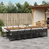 Image de vidaXL 13-delige Tuinset met kussens poly rattan zwart3210771