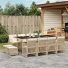 Image de vidaXL Ensemble à manger de jardin et coussins 13 pcs beige, ensemble à manger d'extérieur, meuble à manger de jardin, table 3210802