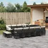 Image de vidaXL Ensemble à manger de jardin 15 pcs coussins noir résine tressée, ensemble à manger d'extérieur, meuble à manger de 3210810