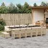 Image de vidaXL Ensemble à manger de jardin et coussins 17 pcs beige, ensemble à manger d'extérieur, meuble à manger de jardin 3210826