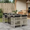 Image de vidaXL Ensemble à Manger de Jardin avec Coussins 5 pcs, Table et Chaise de Terrasse, Meubles de Patio, Mobilier d'Extérieur, 3210899