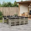 Image de vidaXL Ensemble à Manger de Jardin avec Coussins 9 pcs, Table et Chaise de Terrasse, Meubles de Patio, Mobilier d'Extérieur, 3210923