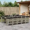 Image de vidaXL Ensemble à Manger de Jardin avec Coussins 11 pcs, Table et Chaise de Terrasse, Meubles de Patio, Mobilier 3210935