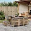 Image de vidaXL Ensemble à Manger de Jardin avec Coussins 11 pcs, Table et Chaises à Dossier Rabattable, Meubles d'Extérieur Patio 3210972