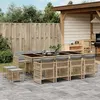 Image de vidaXL Ensemble à Manger de Jardin avec Coussins 13 pcs, Table et Chaises à Dossier Rabattable, Meubles d'Extérieur Patio 3210984