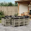 Image de vidaXL Ensemble à Manger de Jardin avec Coussins 11 pcs, Table et Chaise de Terrasse, Meubles de Patio, Mobilier 3211031