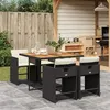 Image de vidaXL 5-delige Tuinset met kussens poly rattan zwart3211083
