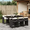 Image de vidaXL Ensemble à Manger de Jardin Coussins 7pcs, Chaises à Manger avec Accoudoirs, Ensemble de Meubles avec Table, Moderne, 3211086