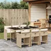 Image de vidaXL Ensemble à Manger de Jardin et Coussins 7 pcs, Chaises à Manger avec Accoudoirs, Ensemble de Meubles avec Table, 3211090
