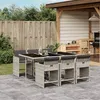 Image de vidaXL 7-delige Tuinset met kussens poly rattan grijs3211091