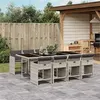 Image de vidaXL Ensemble à Manger de Jardin avec Coussins 9 pcs, Table et Chaise de Terrasse, Meubles de Patio, Mobilier d'Extérieur, 3211103
