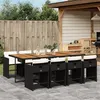 Image de vidaXL 9-delige Tuinset poly rattan zwart3211107
