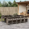 Image de vidaXL Ensemble à Manger de Jardin avec Coussins 11pcs, Chaises à Manger avec Accoudoirs, Ensemble de Meubles avec Table, 3211112