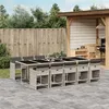 Image de vidaXL Ensemble à Manger de Jardin avec Coussins 11 pcs, Table et Chaise de Terrasse, Meubles de Patio, Mobilier 3211115