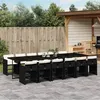 Image de vidaXL Ensemble à Manger de Jardin Coussins 13 pcs, Chaises à Manger avec Accoudoirs, Ensemble de Meubles avec Table, 3211122
