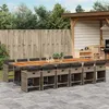 Image de vidaXL 13-delige Tuinset met kussens poly rattan grijs3211130