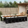 Image de vidaXL 13-delige Tuinset met kussens poly rattan zwart3211131