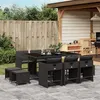 Image de vidaXL Ensemble à Manger de Jardin Coussins 11 pcs, Chaises à Manger avec Accoudoirs, Ensemble de Meubles avec Table, 3211147