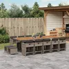 Image de vidaXL 15-delige Tuinset met kussens poly rattan grijs3211178