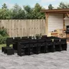Image de vidaXL Ensemble à Manger de Jardin Coussins 17 pcs, Chaises à Manger avec Accoudoirs, Ensemble de Meubles avec Table, 3211183