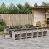 Image de vidaXL Ensemble à Manger de Jardin avec Coussins 17 pcs, Table et Chaise de Terrasse, Meubles de Patio 3211187