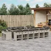 Image de vidaXL Ensemble à Manger de Jardin avec Coussins 17 pcs, Table et Chaise de Terrasse, Meubles de Patio 3211247