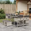 Image de vidaXL 9-delige Tuinset met kussens poly rattan lichtgrijs3211319