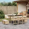 Image de Salon de jardin GENERIQUE 10 personnes resine tressee 165 x 106 x 73 cm 11 pieces
