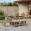 Image de vidaXL Ensemble à Manger de Jardin avec Coussins 11 pcs, Table et Chaises à Dossier Rabattable, Meubles d'Extérieur Patio 3211332