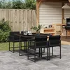 Image de vidaXL Ensemble à Manger de Jardin avec Coussins 5 pcs, Table et Chaises à Dossier Rabattable, Meubles d'Extérieur Patio 3211435