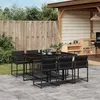 Image de vidaXL Ensemble à Manger de Jardin avec Coussins 7 pcs, Table et Chaises à Dossier Rabattable, Meubles d'Extérieur Patio 3211447
