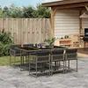 Image de vidaXL Ensemble à Manger de Jardin avec Coussins 7 pcs, Table et Chaises à Dossier Rabattable, Meubles d'Extérieur Patio 3211448
