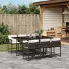 Image de vidaXL Ensemble à Manger de Jardin avec Coussins 7 pcs, Table et Chaises à Dossier Rabattable, Meubles d'Extérieur Patio 3211449