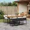 Image de vidaXL Ensemble à Manger de Jardin avec Coussins 7 pcs, Table et Chaises à Dossier Rabattable, Meubles d'Extérieur Patio 3211455