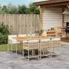 Image de vidaXL 7-delige Tuinset met kussens poly rattan beige3211456