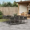 Image de vidaXL Ensemble à Manger de Jardin avec Coussins 9 pcs, Table et Chaises à Dossier Rabattable, Meubles d'Extérieur Patio 3211460