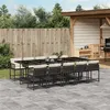 Image de vidaXL Ensemble à Manger de Jardin avec Coussins 11 pcs, Table et Chaises à Dossier Rabattable, Meubles d'Extérieur Patio 3211470