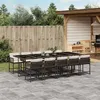 Image de vidaXL Ensemble à Manger de Jardin avec Coussins 11 pcs, Table et Chaises à Dossier Rabattable, Meubles d'Extérieur Patio 3211473