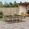 Image de vidaXL Ensemble à Manger de Jardin avec Coussins 11 pcs, Table et Chaises à Dossier Rabattable, Meubles d'Extérieur Patio 3211476
