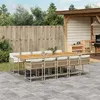 Image de vidaXL Ensemble à Manger de Jardin avec Coussins 11 pcs, Table et Chaises à Dossier Rabattable, Meubles d'Extérieur Patio Terrasse, Moderne, Beige Résine Tressée