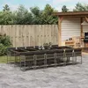 Image de vidaXL Ensemble à Manger de Jardin avec Coussins 13 pcs, Table et Chaises à Dossier Rabattable, Meubles d'Extérieur Patio 3211484
