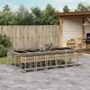 Image de vidaXL Ensemble à Manger de Jardin avec Coussins 13 pcs, Table et Chaises à Dossier Rabattable, Meubles d'Extérieur Patio 3211488